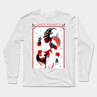 happy christmas krampus Long Sleeve T-Shirt